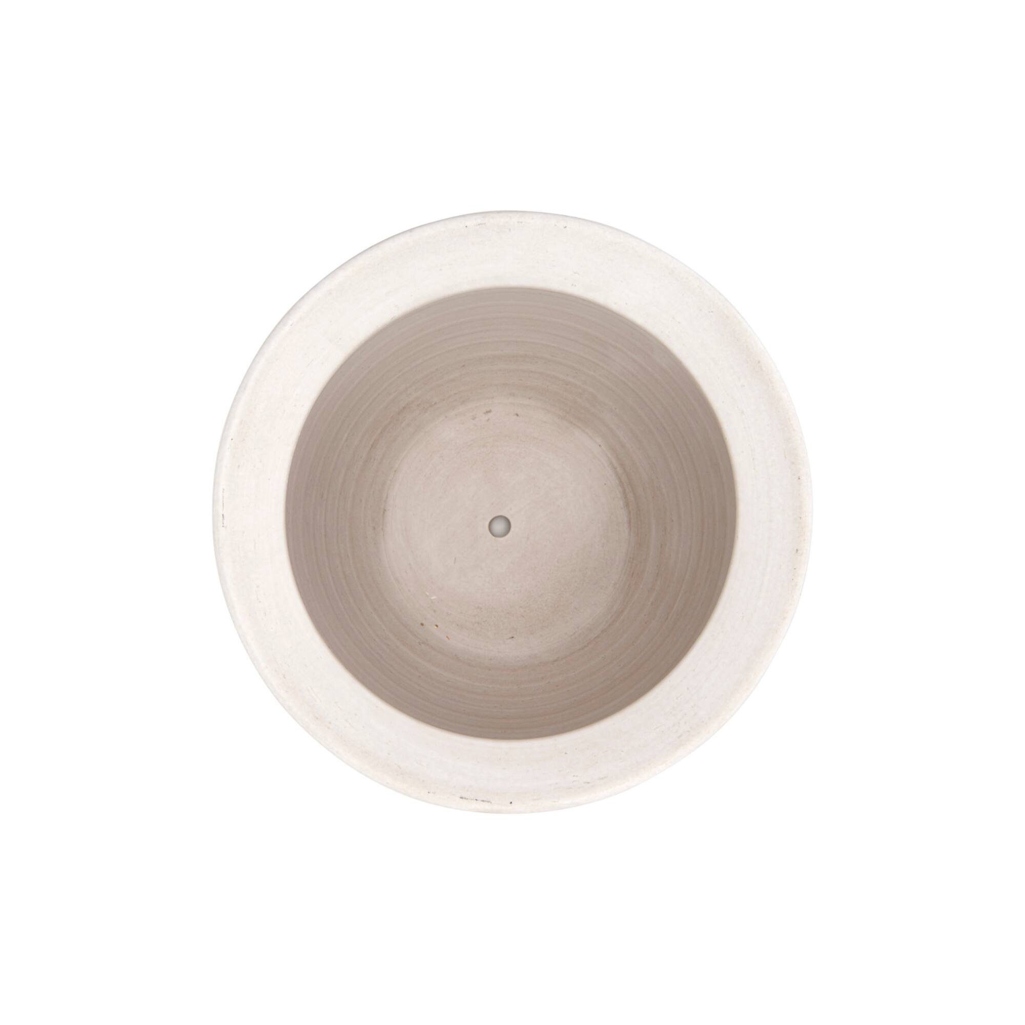 Hello Honey® 12.25" Matte White Embossed Stoneware Planter